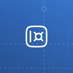 CyberGrant_Military-grade security icon featuring a safe vault symbol on a blue background, representing advanced data protection.