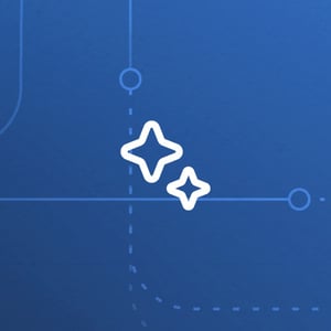 CyberGrant_Stylized sparkle icon on blue card symbolizing user-friendly and intuitive interface design.